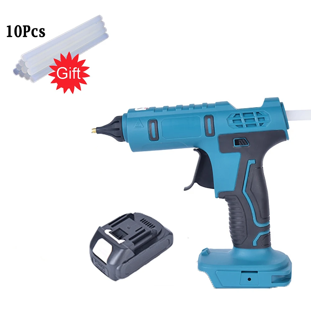 80W Cordless Electric Glue Gun For Makita 18V Battery DIY Hot Melt Welding Hot Air Gun Anti-scald Nozzle with 11mm Sticks hot melt glue gun hot glue gun cordless glue gun