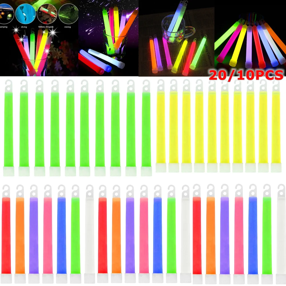 LED Glow Sticks 6 Inch Survival Kit Military Glow Light Walking and Hiking Camping SOS Gear Outdoor Military Equipment