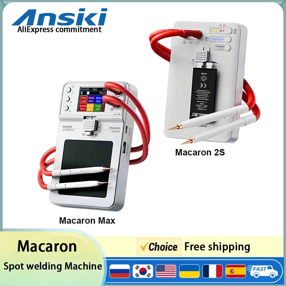 Ansiki Macaron Portable Double Pulse Spot Welder Mobile Phone Battery Welding Machine