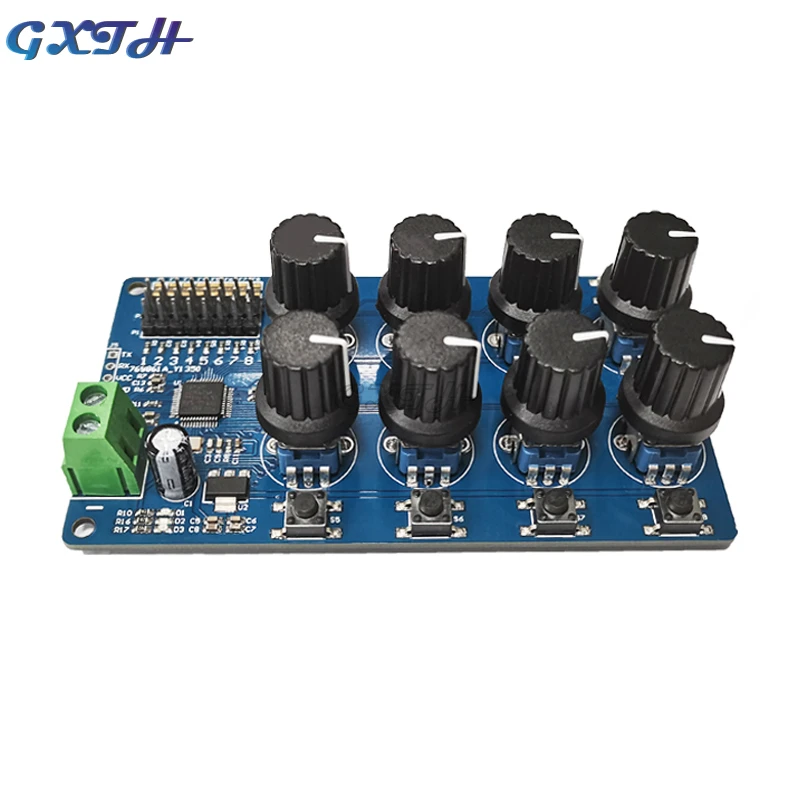 

8 Way Steering Gear Controller Debugging Board Futaba MG995 SG90 Steering Gear Debugging Board Return Instrument