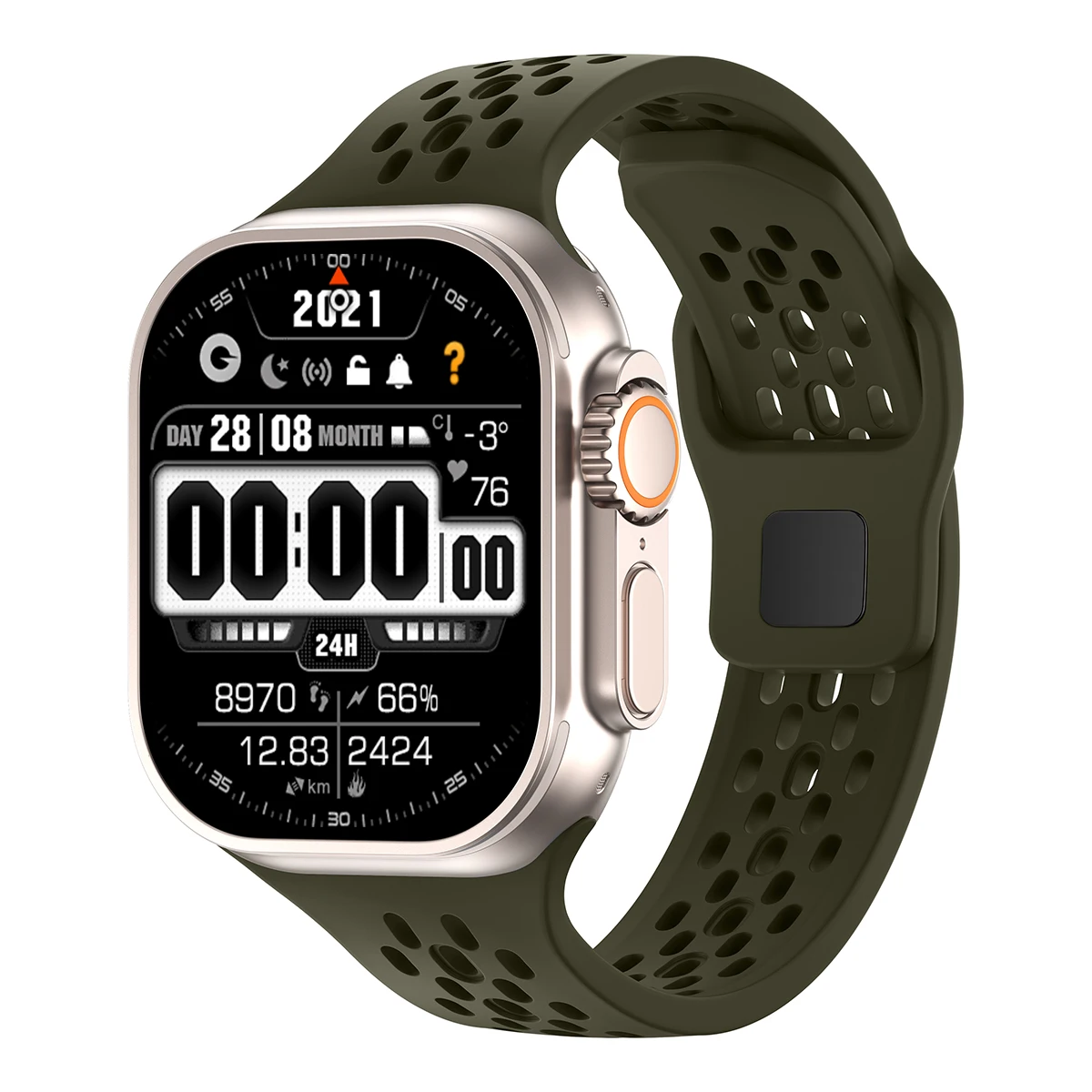 Premium Silicone Smartwatch Band - Versatile Strap in Multiple Sizes