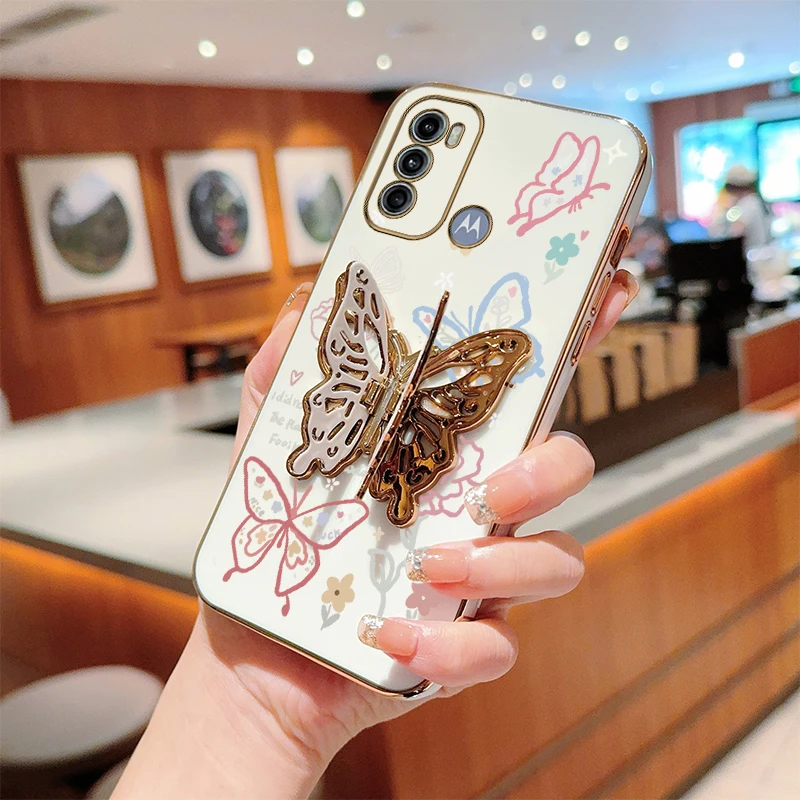 Rose Butterfly Plating Holder Phone Case