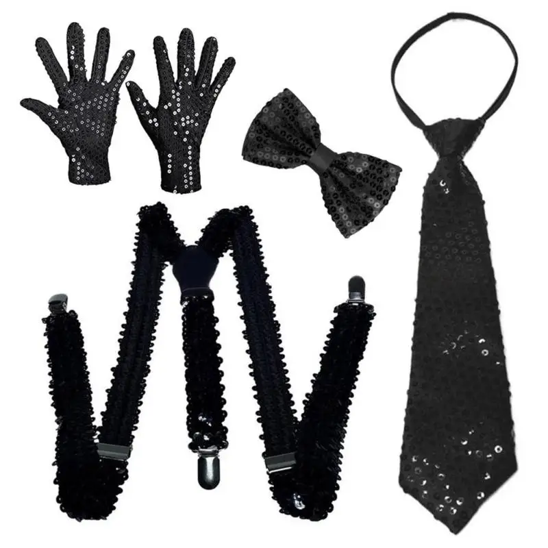 39BD Praktische Disco Dance Show Handschuhe Atmungsaktive Stoff Glatte Bewegung Bühne Zubehör Kostüm Outfits – Detail 8