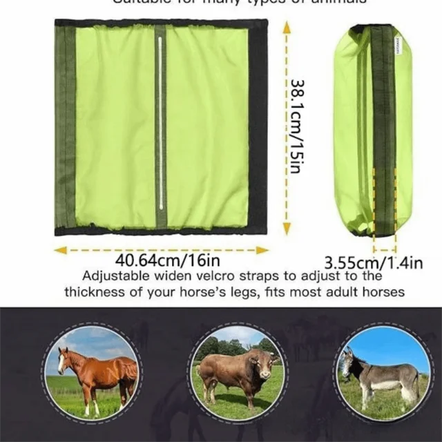 4Pcs Non Slip Horse Shoofly Leggings Breathable Comfortable Mesh Fly Leg Wraps Reusable Reduce Stomping Horse Fly Sheets 6