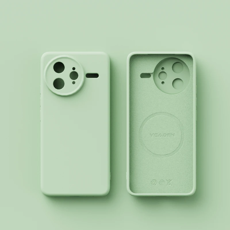 Liquid Silicone Shockproof Magnetic Wireless Charging Case - Solid Color Cover