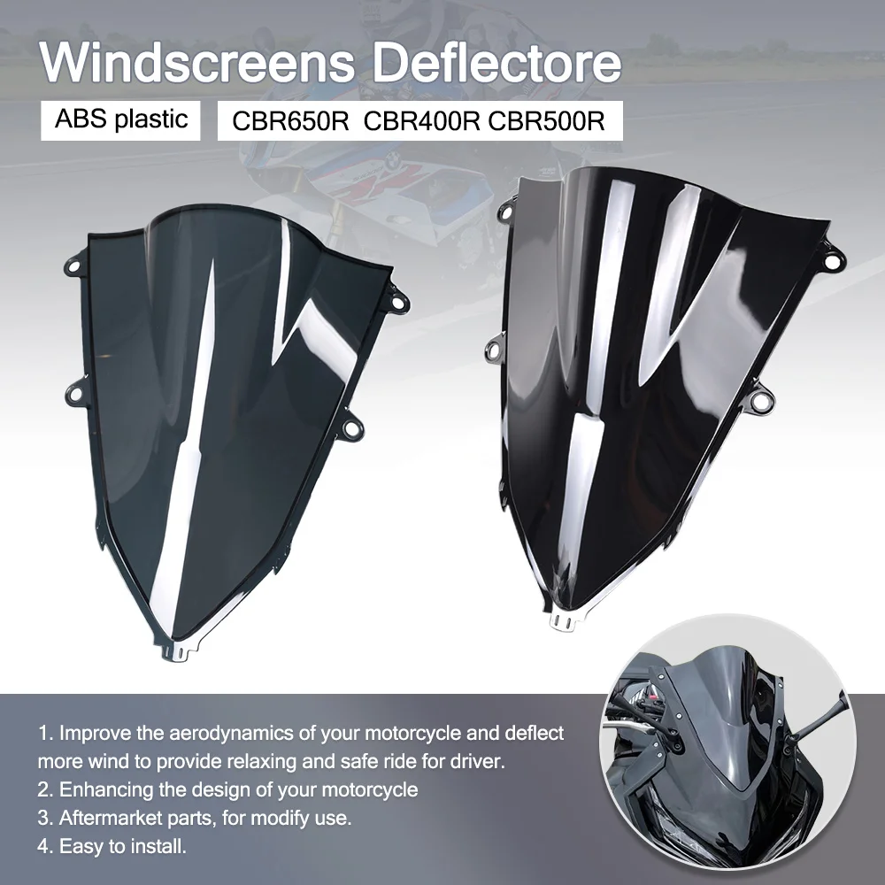 

Motorcycle Windshield Windscreent Wind Shield FOR HONDA CBR650R CBR 650 R CBR400R CBR 400 R CBR500R CBR 500R 2019 2020 2021 2022