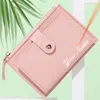 2023 New Short Women Wallets Free Name Engraving Slim Card Holder Female Purses Cute Simple High Quality Brand Women's Wallet 1