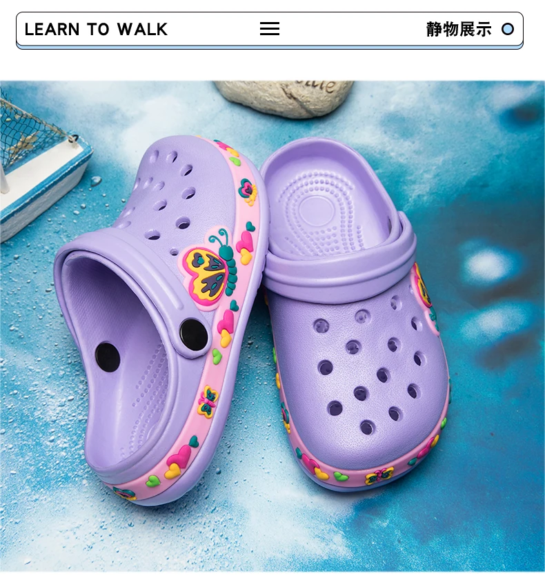 صنادل كرتونية للأطفال ، نعال صيفية ، أحذية حديقة غير رسمية ، أحذية شاطئ مجوفة للأطفال ، الأولاد والبنات ، موضة جديدة