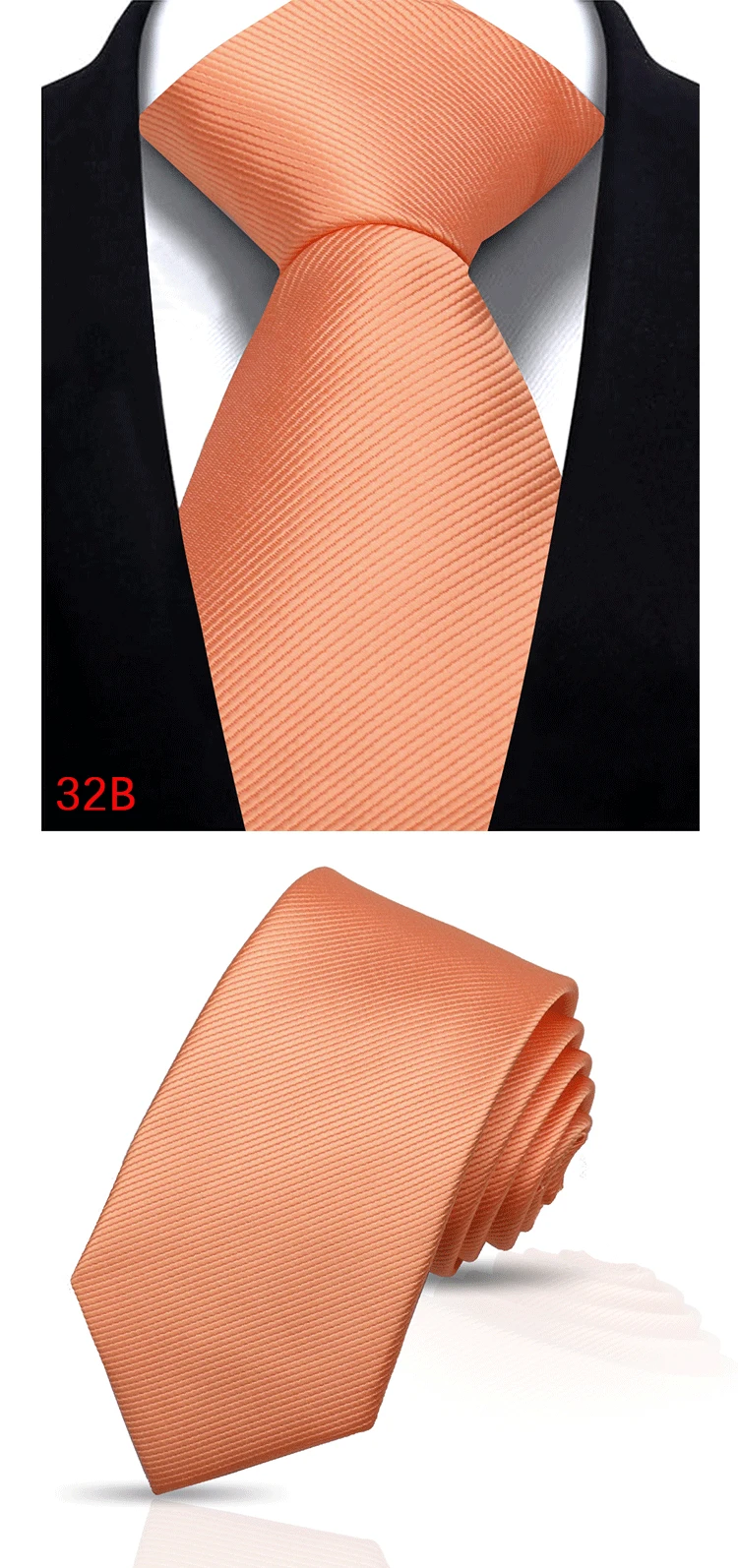 Modemarke Designer Krawatten für Mann einfarbig gestreifte hochwertige Business-Hochzeits feier Bluse Krawatten Anzug Accessoires – Detail 5