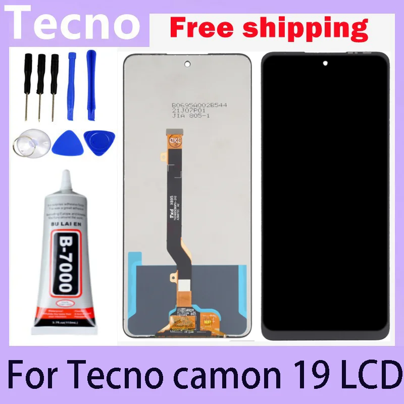 100% протестированный 6,8 для Tecno Camon 19 CI6n ЖК-дисплей сенсорный экран дигитайзер панель в сборе