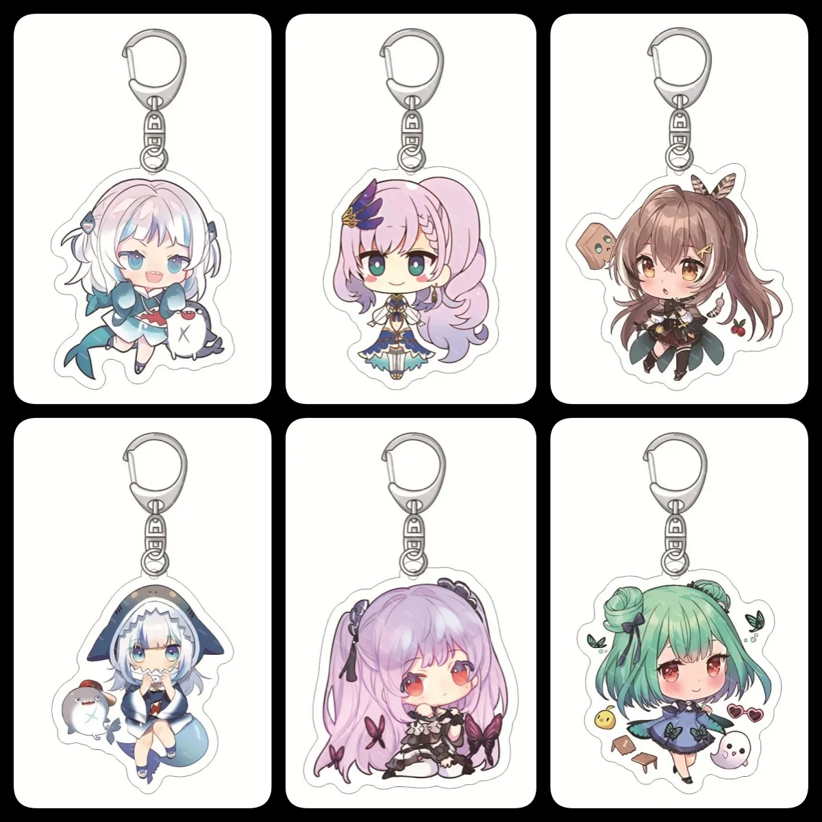 

Animation, game characters around the shape of acrylic key chain stand card development