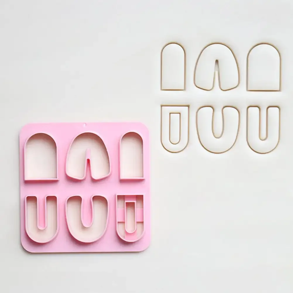 צורות שונות של פרח מיני עלה פולימר עגיל חימר עובש גיאומטריה חימר עובש חומר פולימר diy כלי תכשיטים