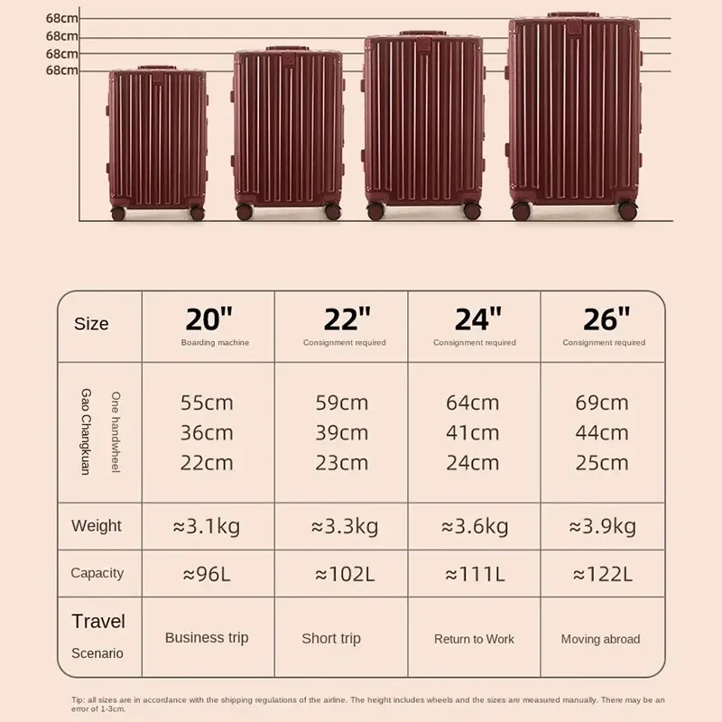 Red Wedding Suitcase with Cup Holder Wet & Dry Separation Aluminum Frame Trolley Case 20