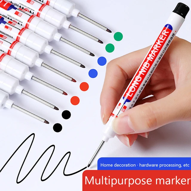 20mm Long Head Marker Pens Woodworking Decoration Deep Hole Marker Pen Marker  Pens For Writing For Deep Hole Ceramic Tile Marker - AliExpress