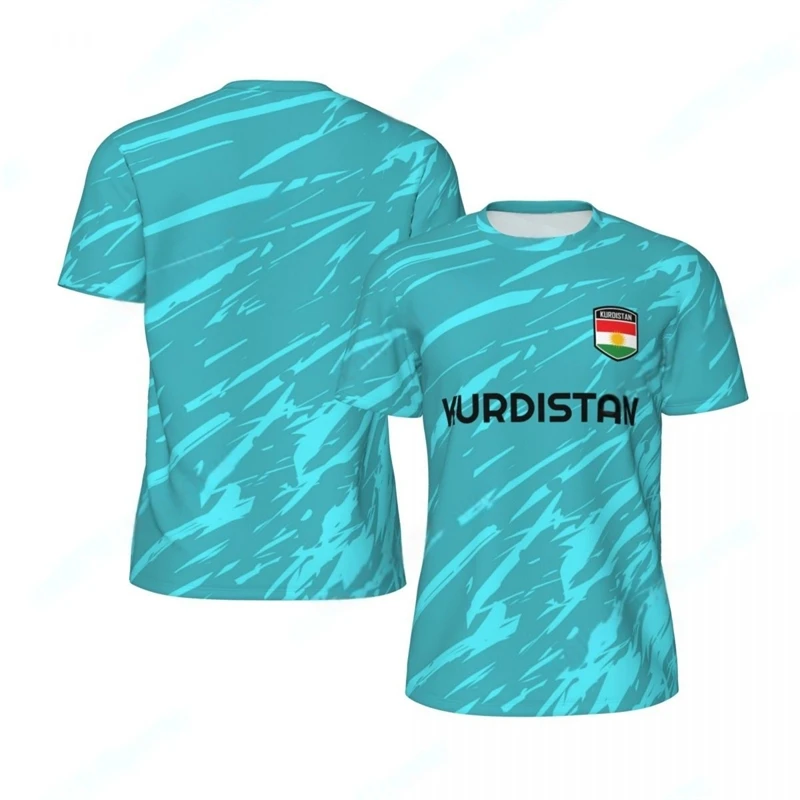 KURDISTAN 3D Print Sport Quick-dry Breathable Men T-shirt Outdoor Football Jersey Club Fan Team Short-sleeve Clothing Summer Top