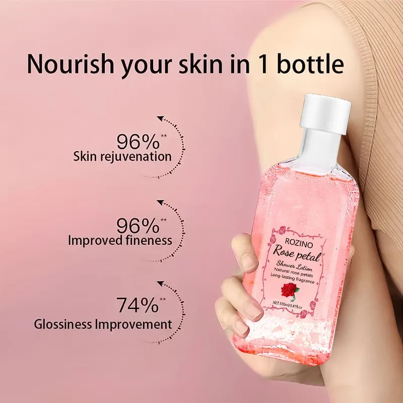 Rose Body Wash Lasting Fragrance Foam Thick Cleaning Power Strong Moisturizing Brightening Improving Rough Tender Skin