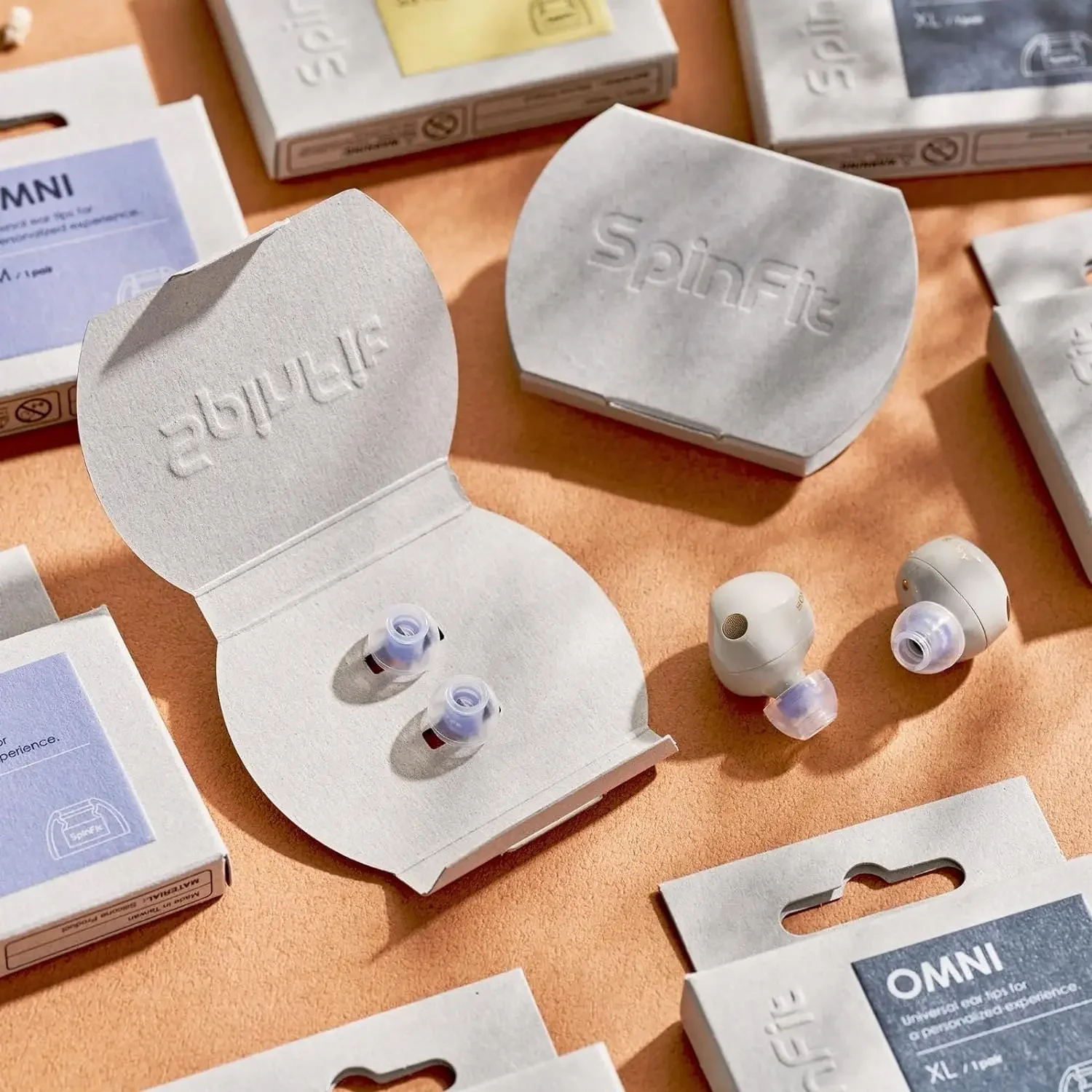 รูปสินค้า SpinFit OMNI จดสิทธิบัตรซิลิโคน Eartips สําหรับหูฟังไร้สาย True Wireless พร้อมหัวฉีด 3.7 มม. Dia สําหรับ Sony/Beats/Bose/JBL 1 คู่