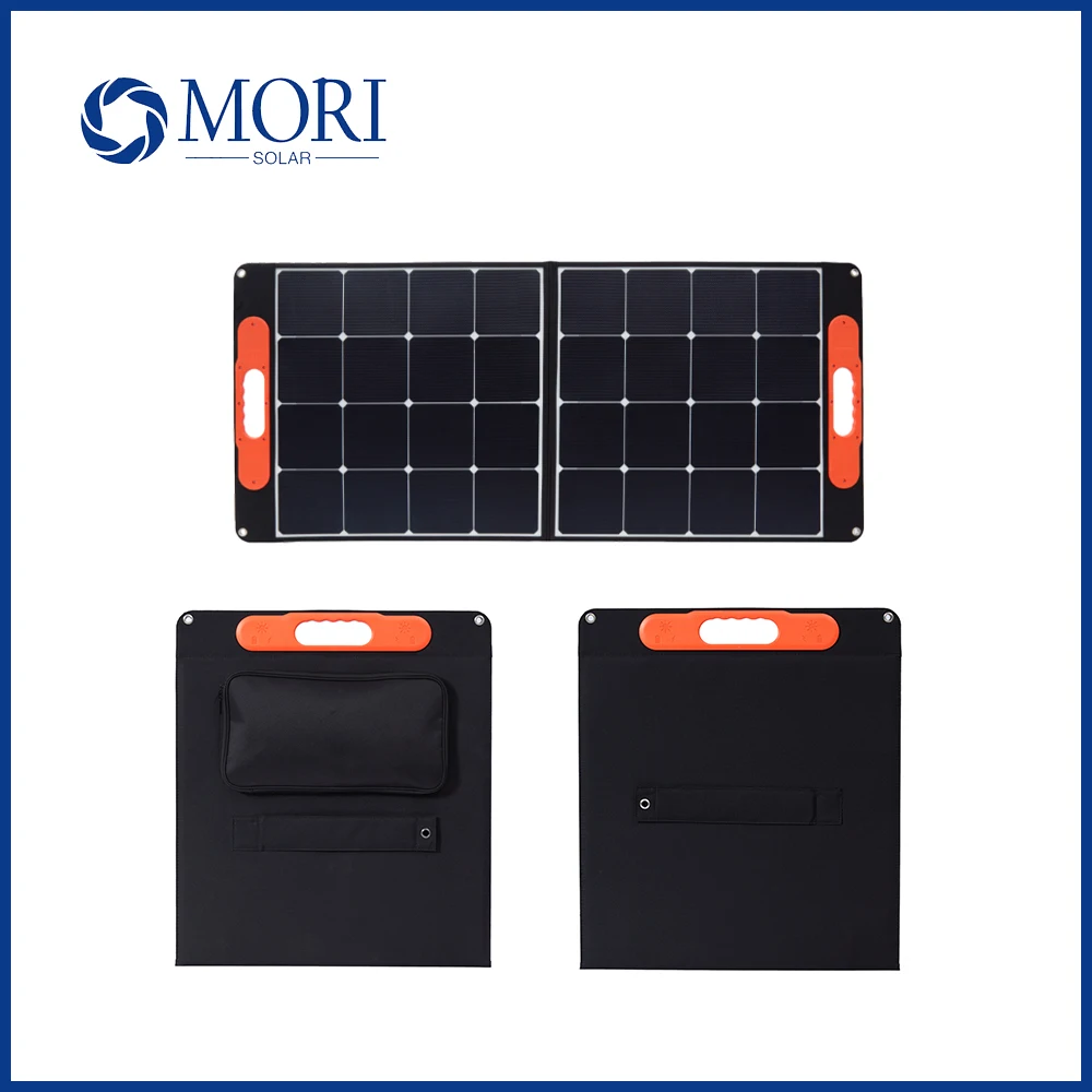 Real 100W/200W Ad Alta Efficienza Sunpower Pannello Solare Pieghevole Portatile Borsa Etfe Con Cavo Connettore Anderson Per Centrale Elettrica