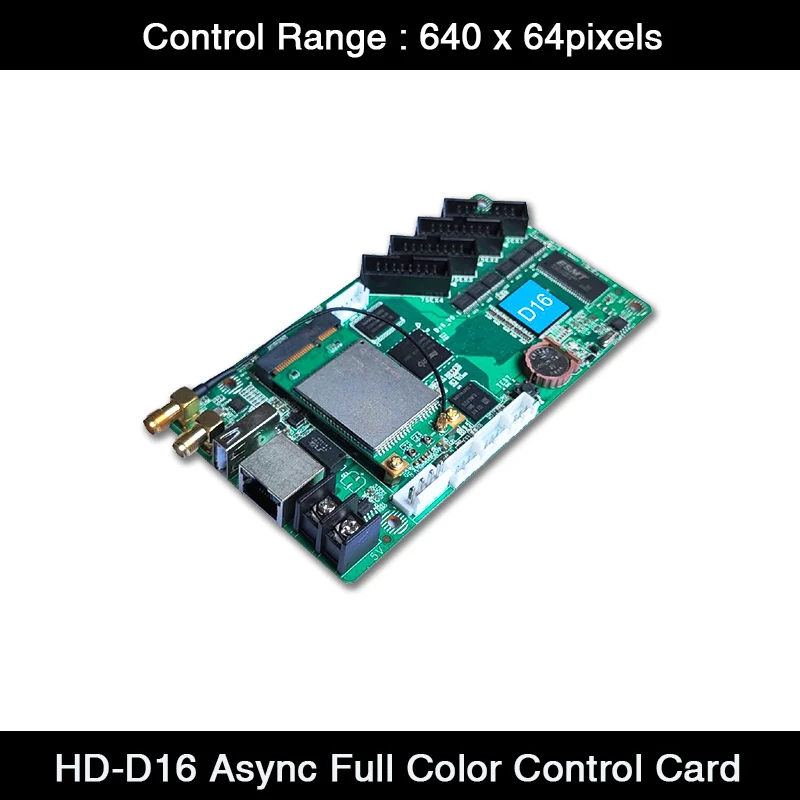 

Free shipping HD-D15 / D16 Asynchronous RGB Full Color Huidu LED Control Card Support Wi-Fi / U-disk / Ethernet 640x64 Pixels