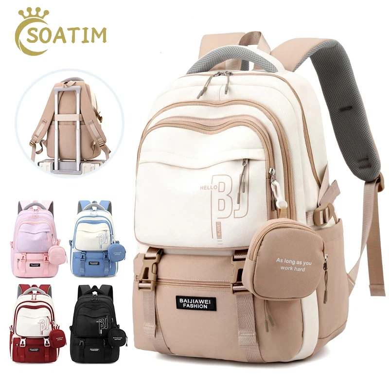 NEW Children Orthopedics School Bags Kids Backpack Primary Schoolbag For Teenager Girls Waterproof Backpacks Book Bag mochila 1