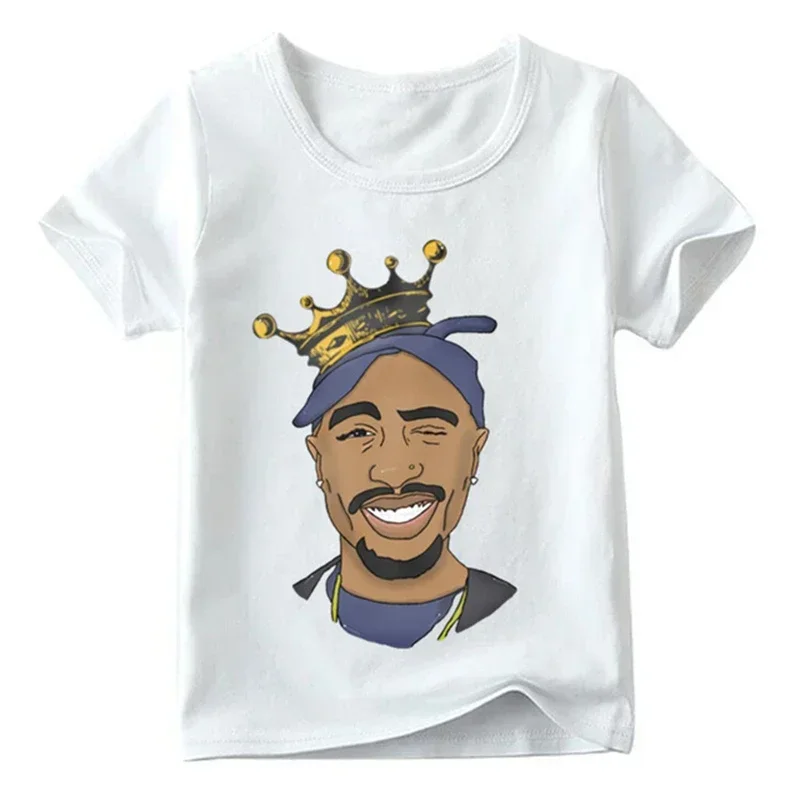 thumbnail image 1 of Camiseta de algodón de hip hop para niños, camisetas de manga corta de verano a la moda para niños y niñas de 2 a 12 años, camisetas superiores, ropa deportiva informal para niños, 1 of 5