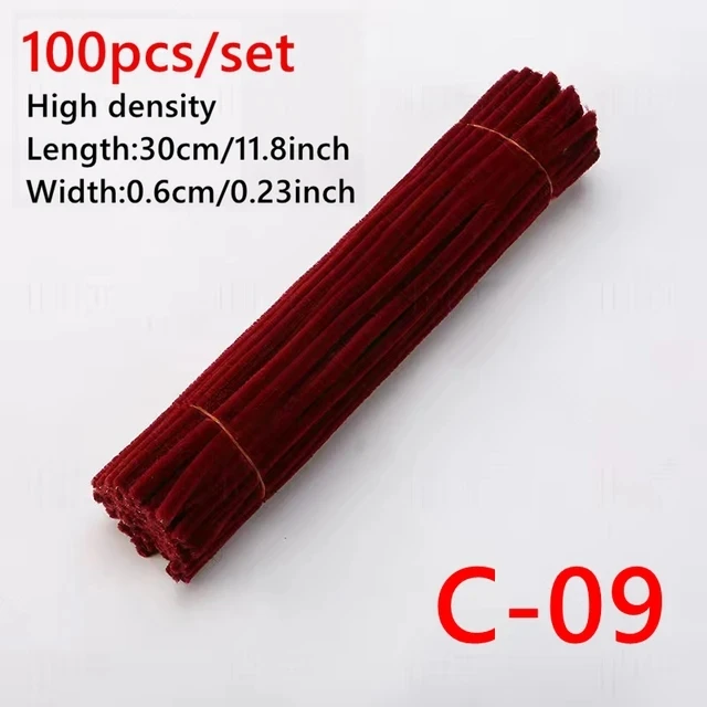 100pcs Vibrant Chenille Stems for Creative DIY Crafting