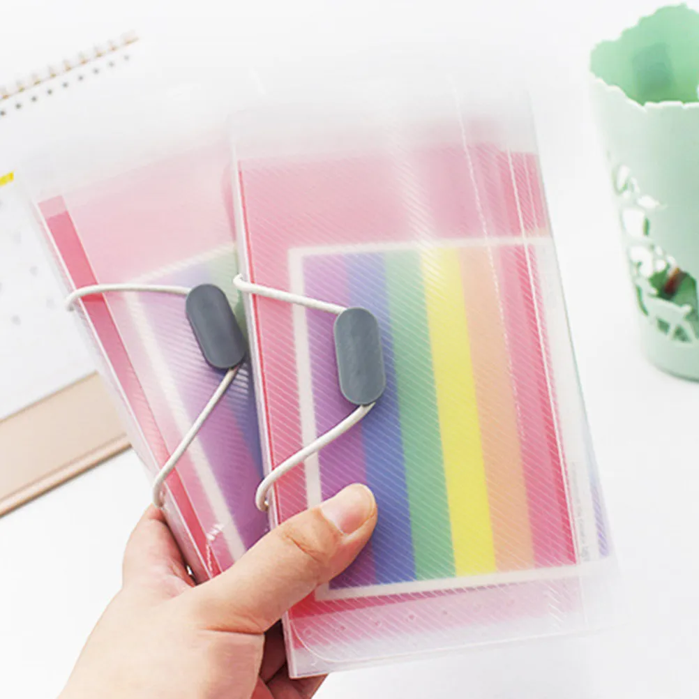 A6 사이즈 13포켓 확장 파일 폴더 플라스틱 PP 소재 간편 개폐 탭형 번지 문서 정리함 (사무실 및 가정용)