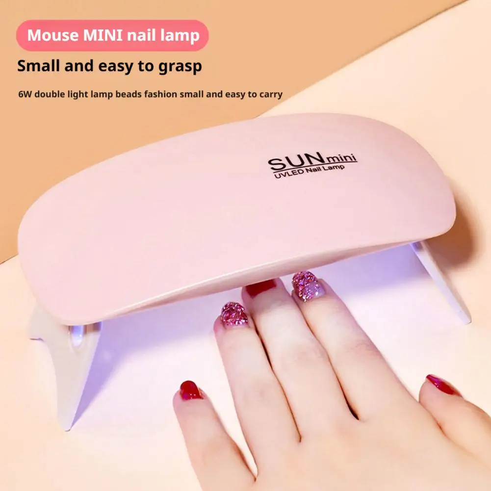 미니 UV LED 네일 램프 6 LED 젤 네일 폴리쉬 건조기 편리한 USB 인터페이스 접이식 디자인 매니큐어 UV 경화 라이트 6V