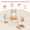 Wooden Montessori Musical Instruments Baby Music Enlightenment Educational Toys Newborn Xylophone Suona Rattle Ringing Toy Gift 2