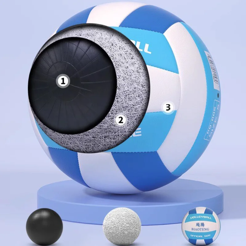 Size 5 Standard Volleyball School Test Special Ball Thicken Wear-resistant Beach Soft Row High Elastic Competition Basketball