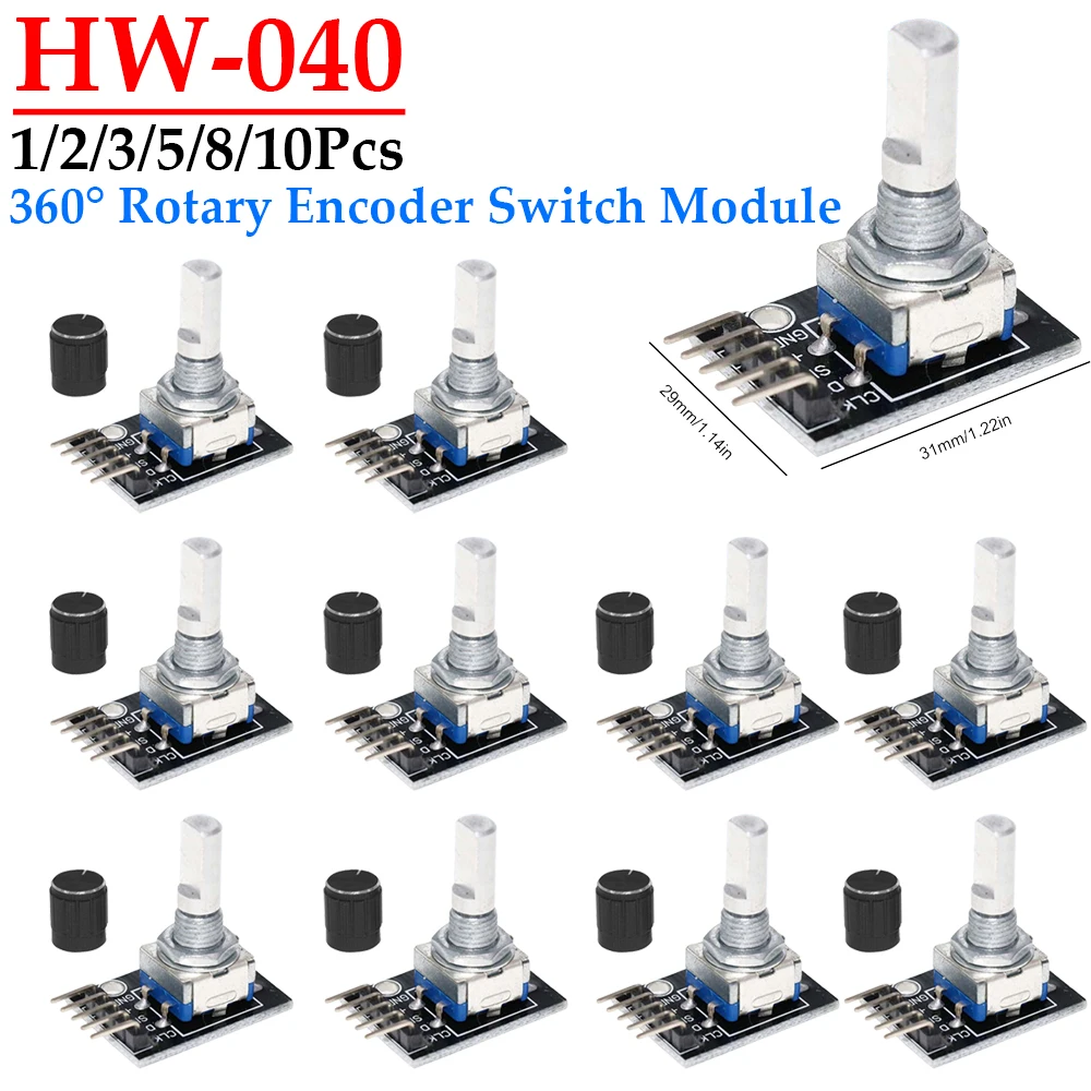 1-10Pcs-HW-040-360-Degrees-Rotary-Encoder-Switch-Module-5V-Rotary ...