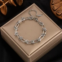DIEYURO 316L Stainless Steel Gold Silver Color Chain Bracelet For Women Classic Rust Proof Fashion Girl Wrist Jewelry Gift 1