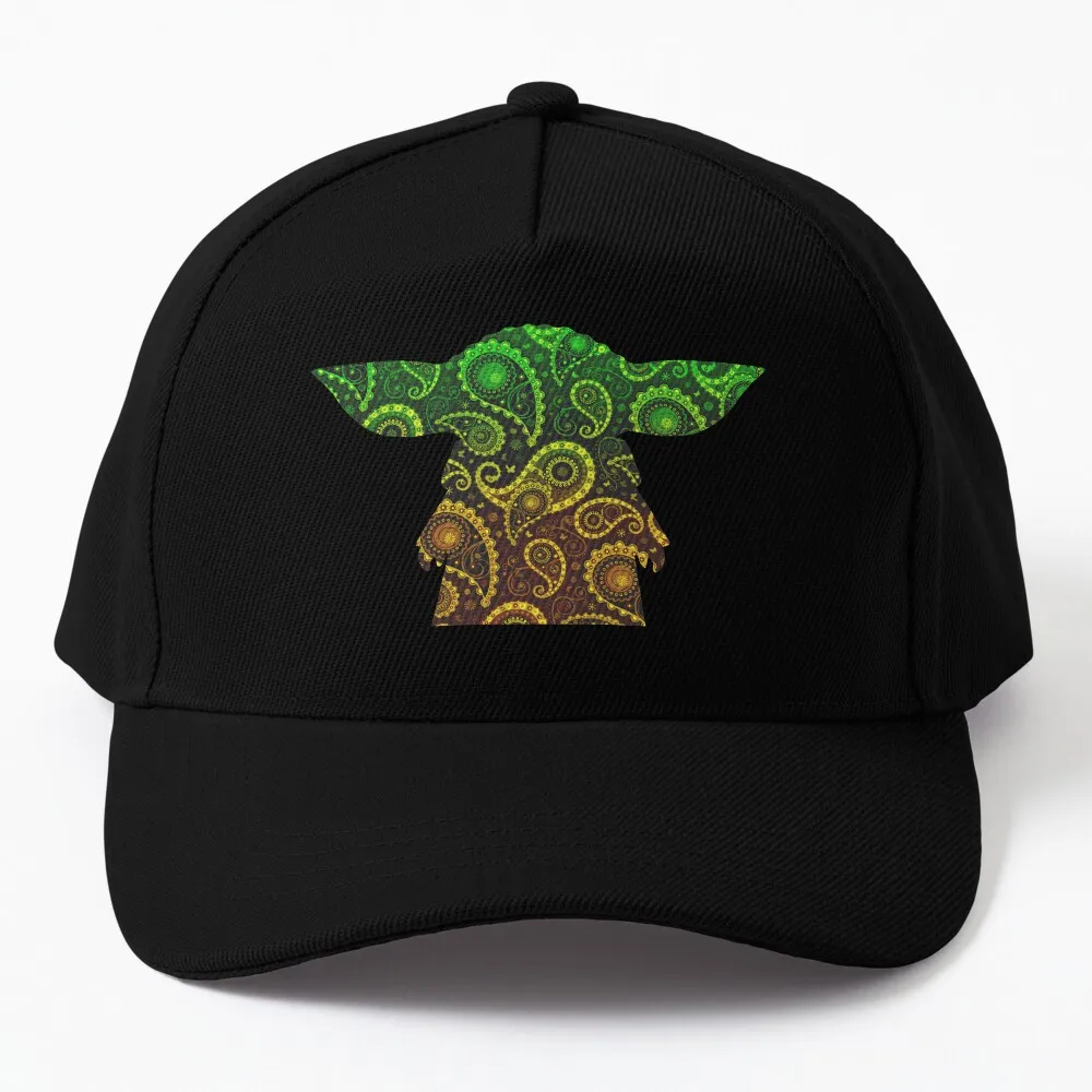 

Teardrop Mandala Silhouette - Alien Forest - White Background Baseball Cap Wild Ball Hat party hats Golf Wear Men's Hat Women's