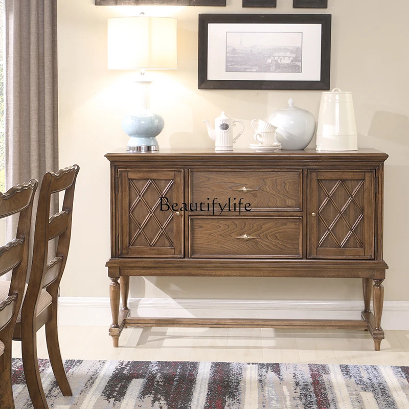 

American Solid Wood Sideboard Home Kitchen Living Room Wall Locker