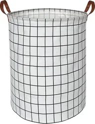 Portable Waterproof Laundry and Storage Basket - 30x39cm (White)