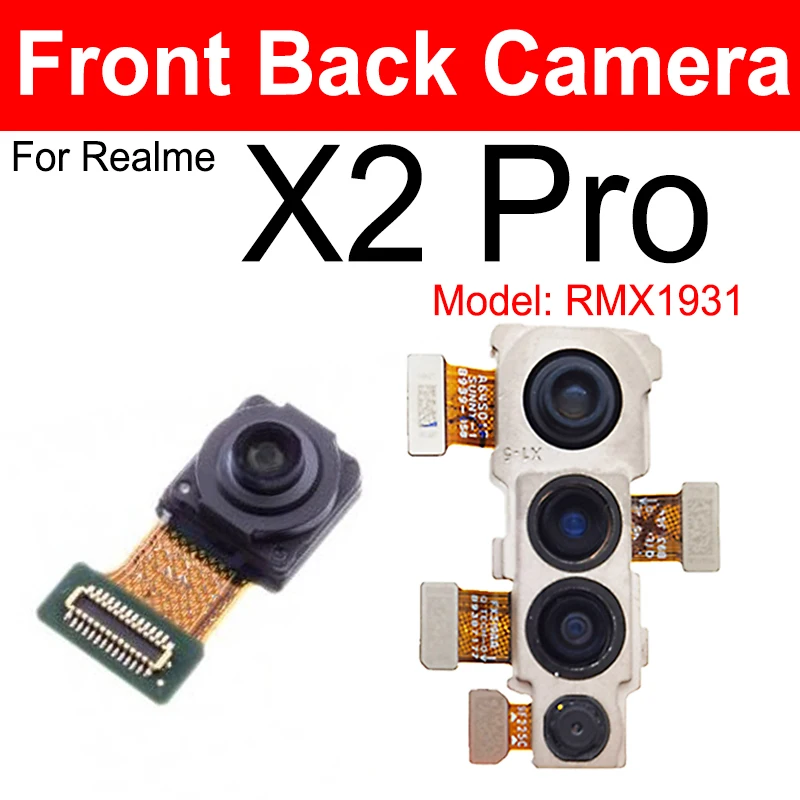 

Модуль передней задней камеры для Realme X2 Pro rmx830, маленькая Задняя Основная камера, фоторазъем
