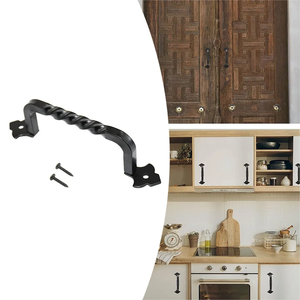 Door Handles Cabinet Handles Barn For Wooden Garden Doors Shed Vintage Iron Furniture Wardrobe Pull Decorative Hardware