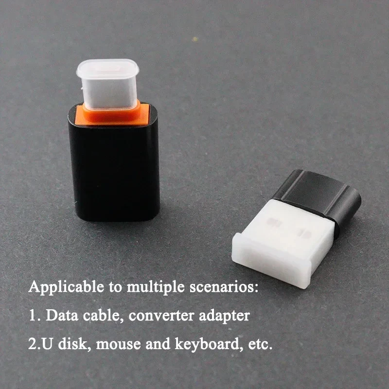 아이폰 및 타입 C 충전 케이블 포트 플러그 먼지 방지용 더스트 캡, 친환경 PE 소재 USB-A 남성용 보호 커버