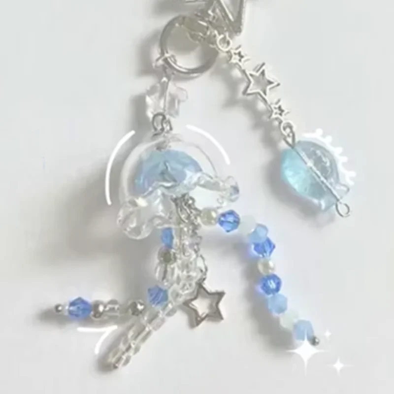 Jellyfish Phone Charm Ocean Theme Keychain