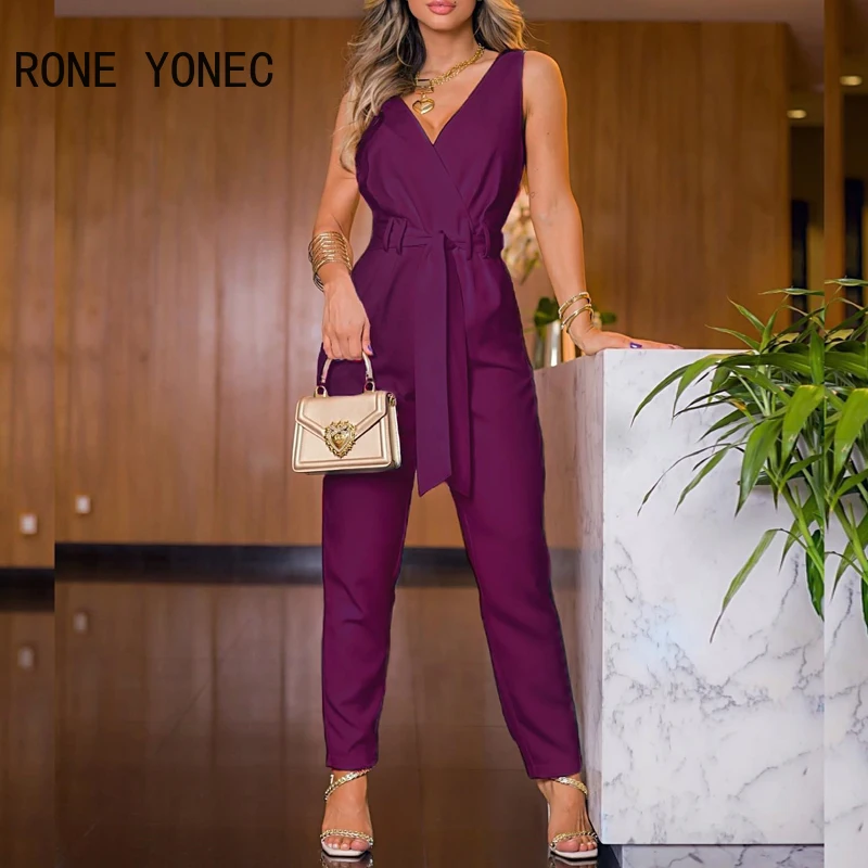 Elegant Jumpsuits Sexy V Neck Women Jumpsuit Elegant Work Work