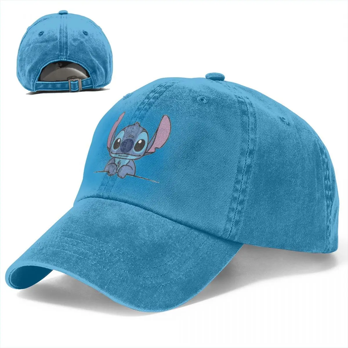 Stitch Cartoon Unisex Style Baseball Caps Distressed Denim Hats Cap Retro Outdoor Activities Snapback Hat 2