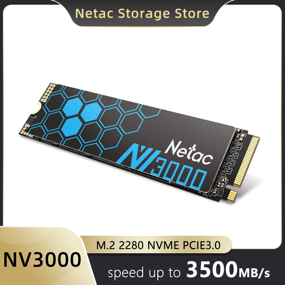 Netac NV7000 2 to M.2 Interne SSD Conducteur d'état Solide 2tb NVMe 1.4 PCIe Gen4 SLC Cache, dissipateur Thermique en Aluminium, pour Ordinateur Portable, PS5, PC