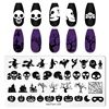 Halloween Nail Art Stamping Plate Drawing Template Pumpkin Heart Wave Line Ghost spider Bat Image Stencil Nail Printing Tools 5