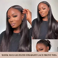 Perruques Lace Front Lisses en Cheveux Humains, Perruque Frontale HD 13x6, Perruques en Cheveux Humains Ultra-Lisses 13x4, Accessoires Capillaires pour Femmes 6