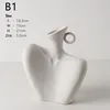 New Creative Human Vase Living Room Flower Arrangement Container Ceramic  Flower Pot Decoration Home Decoration Accessories 6