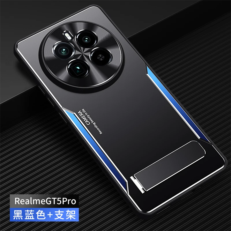 Luxury Metal Bracket Shockproof Protective Case with Soft TPU Bumper