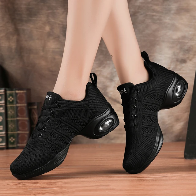 Sports Feature Soft Outsole Breath Dance Shoes Sneakers For Woman Practice  Shoes Modern Dance Jazz Shoes