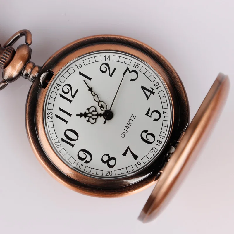 2023 Rose Gold Fashion Smooth Alloy Arabic Numerals Necklace Pendant Clock Men Women Gifts Pop Decoration