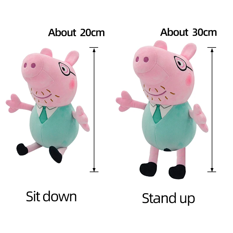 4 teile/satz Peppa Pig Plüsch Spielzeug nette Dinosaurier Teddybär Gefüllte George Familie Kuscheltiere Puppe figur Party decor Kind Geschenk – Detail 9