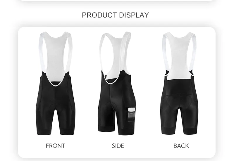 Fualrny Fahrrad-Trägerhose mit 5D Gel-Polsterung, Mountainbike-Shorts mit Bretelle-Taschen, atmungsaktive Outdoor-Fahrradhose mit UPF50+ Schutz, eng anliegende Fahrradshorts – Detail 8
